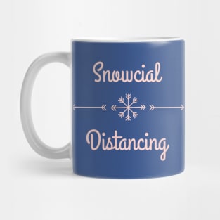 Snowcial Distancing Christmas Mug